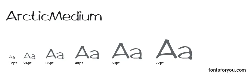 Größen der Schriftart ArcticMedium