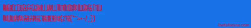 StretchedElectrons Font – Red Fonts on Blue Background