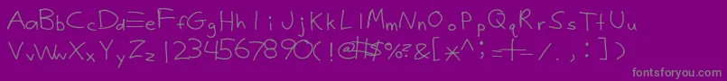 fuente Justy1 – Fuentes Grises Sobre Fondo Morado