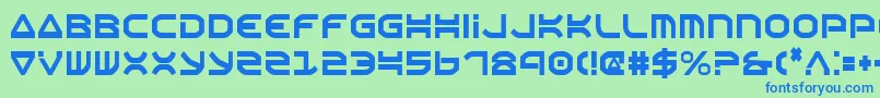 Шрифт OberonCondensed – синие шрифты на зелёном фоне