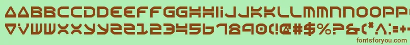 OberonCondensed Font – Brown Fonts on Green Background