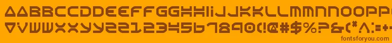 フォントOberonCondensed – オレンジの背景に茶色のフォント