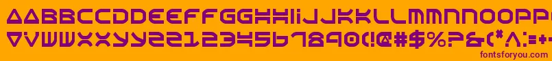 フォントOberonCondensed – オレンジの背景に紫のフォント