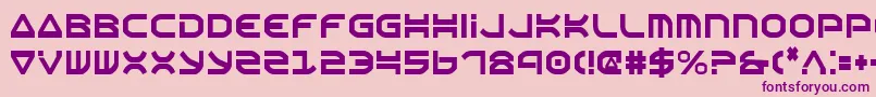 OberonCondensed Font – Purple Fonts on Pink Background