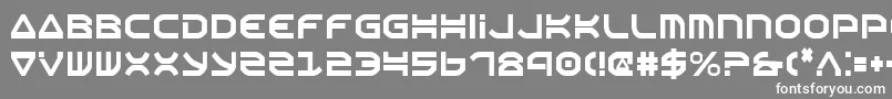 フォントOberonCondensed – 灰色の背景に白い文字