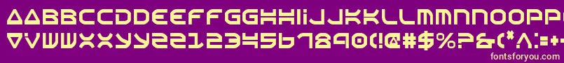 OberonCondensed Font – Yellow Fonts on Purple Background