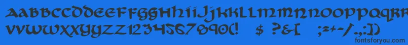 CryUncial Font – Black Fonts on Blue Background