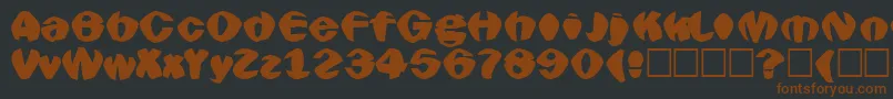 Goldfish Font – Brown Fonts on Black Background