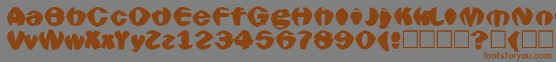 Goldfish Font – Brown Fonts on Gray Background