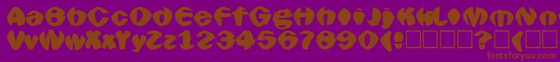 Goldfish Font – Brown Fonts on Purple Background