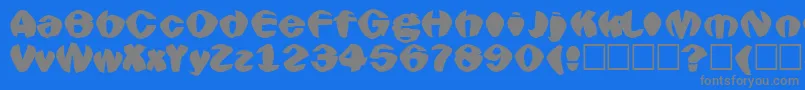 Goldfish Font – Gray Fonts on Blue Background