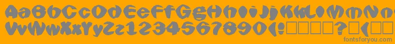 Goldfish Font – Gray Fonts on Orange Background