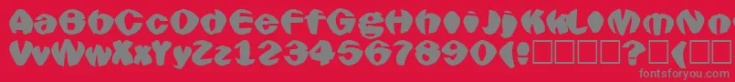 Goldfish Font – Gray Fonts on Red Background