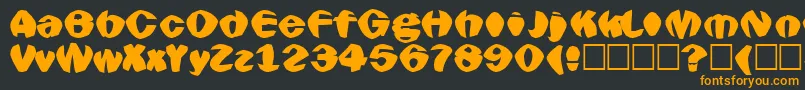 Goldfish Font – Orange Fonts on Black Background