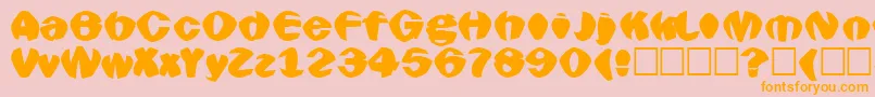 Goldfish Font – Orange Fonts on Pink Background