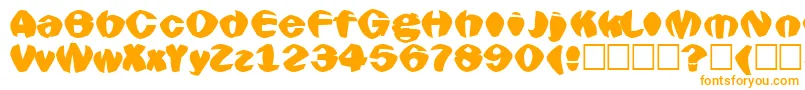 Goldfish Font – Orange Fonts on White Background