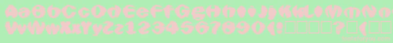 Goldfish Font – Pink Fonts on Green Background