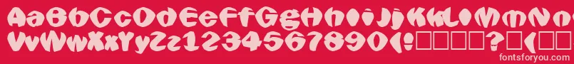 Goldfish Font – Pink Fonts on Red Background