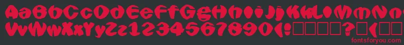 Goldfish Font – Red Fonts on Black Background