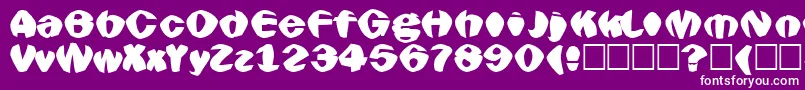 Goldfish Font – White Fonts on Purple Background