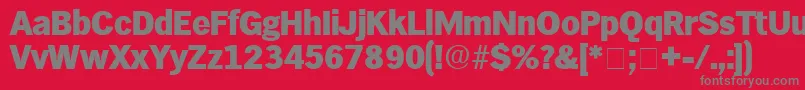 HieroDisplaySsi Font – Gray Fonts on Red Background