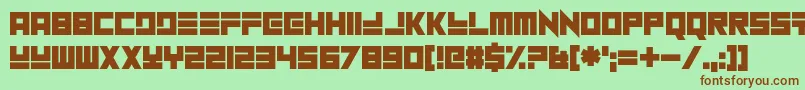 NuHome Font – Brown Fonts on Green Background