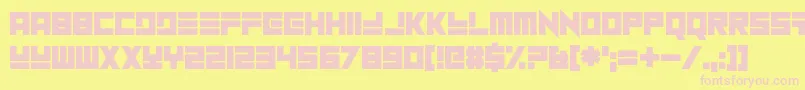 NuHome-fontti – vaaleanpunaiset fontit keltaisella taustalla
