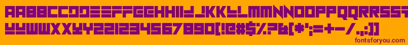 Шрифт NuHome – фиолетовые шрифты на оранжевом фоне