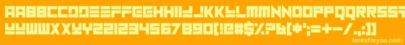 NuHome Font – Yellow Fonts on Orange Background