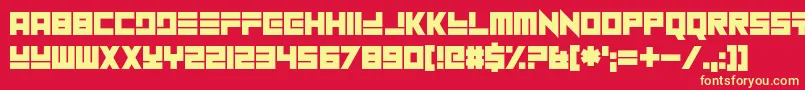 NuHome Font – Yellow Fonts on Red Background