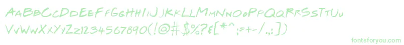 JosefXuerebSFriendsRegular Font – Green Fonts on White Background