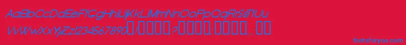 Шрифт Oldri – синие шрифты на красном фоне