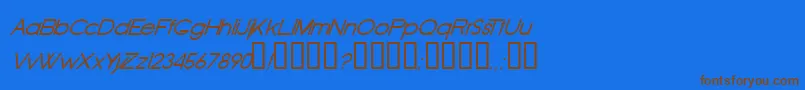 Oldri Font – Brown Fonts on Blue Background