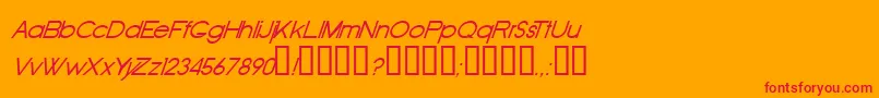 Oldri Font – Red Fonts on Orange Background