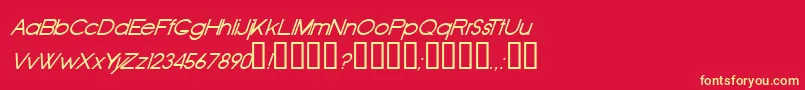 Oldri Font – Yellow Fonts on Red Background