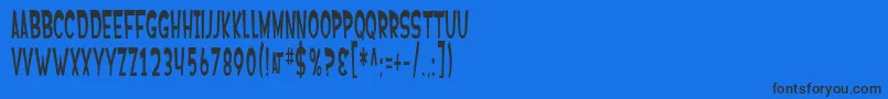 SfFerretopia Font – Black Fonts on Blue Background