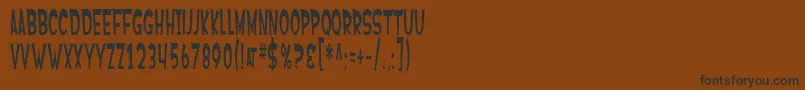 Шрифт SfFerretopia – чёрные шрифты на коричневом фоне