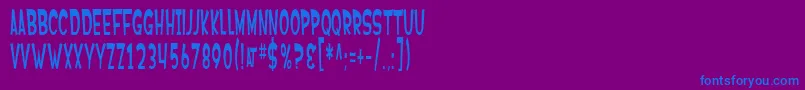 フォントSfFerretopia – 紫色の背景に青い文字