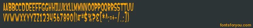 フォントSfFerretopia – 黒い背景にオレンジの文字