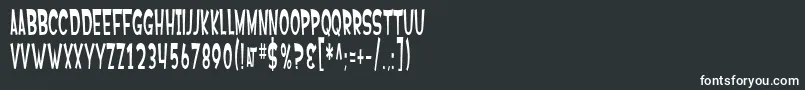 SfFerretopia Font – White Fonts on Black Background