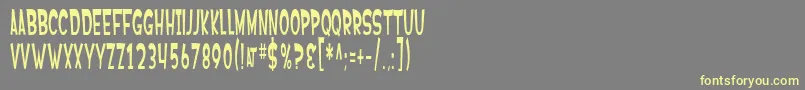Шрифт SfFerretopia – жёлтые шрифты на сером фоне
