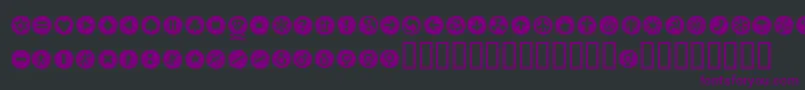 Alesignsblackll Font – Purple Fonts on Black Background