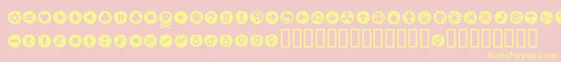 Alesignsblackll Font – Yellow Fonts on Pink Background