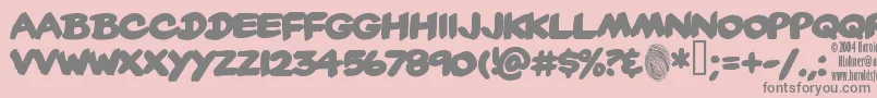 Yard Font – Gray Fonts on Pink Background