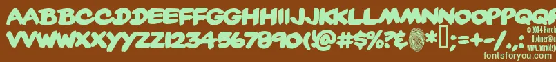 Yard Font – Green Fonts on Brown Background