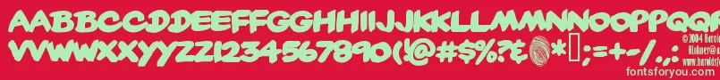 Yard Font – Green Fonts on Red Background