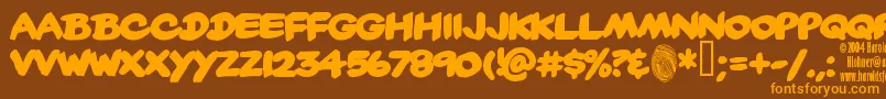 Yard Font – Orange Fonts on Brown Background