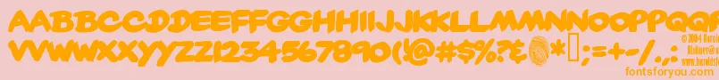 Yard Font – Orange Fonts on Pink Background