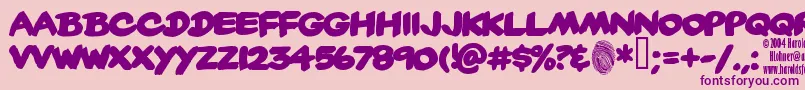 Yard Font – Purple Fonts on Pink Background