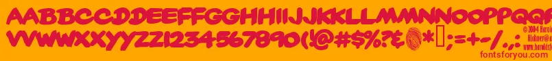 Yard Font – Red Fonts on Orange Background